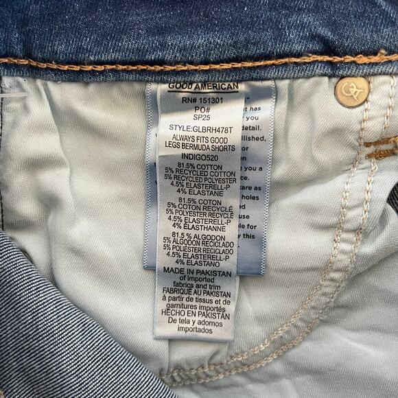 NEW Good American Always Fits Good Legs Bermuda Shorts Mid-Rise - Size 6-12 - Picture 8 of 8